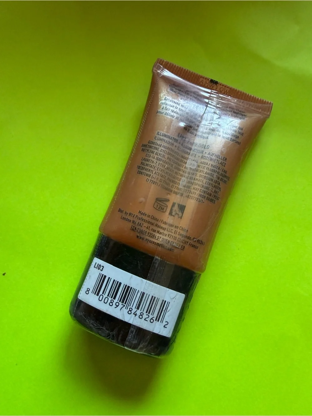 NYX Born to Glow! Liquid Illuminator Pure Gold Glow Travel 0.5 fl oz LI03